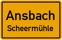 Straßen in Ansbach Scheermühle