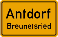Straßenverzeichnis Antdorf Breunetsried
