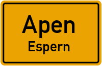 Straßenverzeichnis Apen Espern