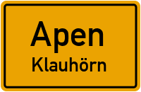 Klauhörner Straße in ApenKlauhörn
