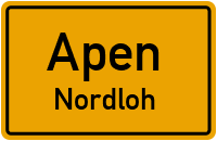 Nordloher Dorfstraße in ApenNordloh