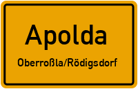 Herressener Weg in ApoldaOberroßla/Rödigsdorf