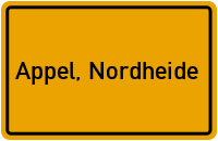 Ortsschild von Gemeinde Appel, Nordheide in Niedersachsen