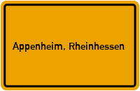City Sign Appenheim, Rheinhessen
