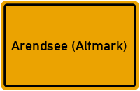 City Sign Arendsee (Altmark)