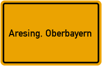 City Sign Aresing, Oberbayern