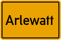 Ortsschild von Gemeinde Arlewatt in Schleswig-Holstein