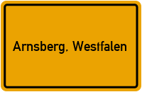 City Sign Arnsberg, Westfalen