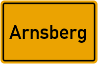 Ortsschild von Arnsberg in Nordrhein-Westfalen