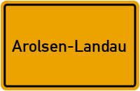 Ortsschild Arolsen-Landau