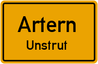 Ortsschild Artern / Unstrut