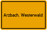 City Sign Arzbach, Westerwald