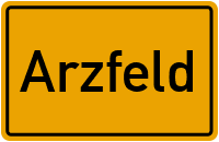 Ortsschild von Gemeinde Arzfeld in Rheinland-Pfalz