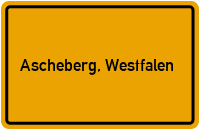 City Sign Ascheberg, Westfalen