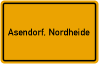 Ortsschild von Gemeinde Asendorf, Nordheide in Niedersachsen