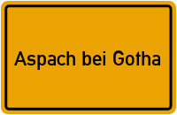 City Sign Aspach bei Gotha