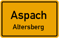 Fuchsbühlsträßchen in AspachAltersberg