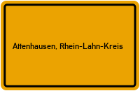 City Sign Attenhausen, Rhein-Lahn-Kreis