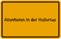 City Sign Attenhofen in der Hallertau