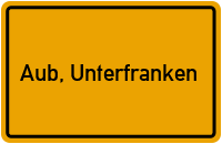 City Sign Aub, Unterfranken