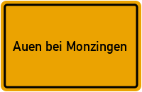 Ortsschild Auen bei Monzingen