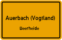 Straße des Friedens in Auerbach (Vogtland)Beerheide