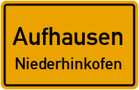 Straßenverzeichnis Aufhausen Niederhinkofen