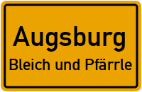 Maria-Ward-Platz in AugsburgBleich und Pfärrle