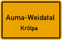 Straßenverzeichnis Auma-Weidatal Krölpa