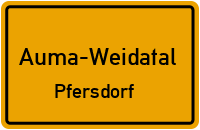 Straßenverzeichnis Auma-Weidatal Pfersdorf
