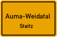 Straßenverzeichnis Auma-Weidatal Staitz