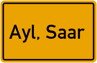 City Sign Ayl, Saar