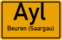 Trierer Straße in AylBeuren (Saargau)