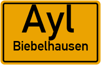 Biebelhausener Straße in AylBiebelhausen