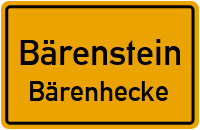 Straßen in Bärenstein Bärenhecke