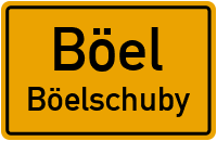 Dorfstraße in BöelBöelschuby