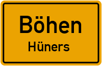 Straßenverzeichnis Böhen Hüners