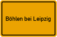 City Sign Böhlen bei Leipzig