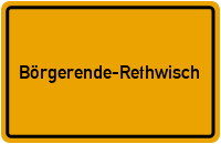 Ortsschild von Börgerende-Rethwisch in Mecklenburg-Vorpommern