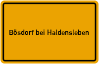 City Sign Bösdorf bei Haldensleben