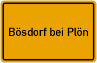 City Sign Bösdorf bei Plön
