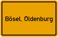 Ortsschild von Gemeinde Bösel, Oldenburg in Niedersachsen