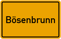 Ortsschild von Gemeinde Bösenbrunn in Sachsen