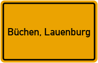 City Sign Büchen, Lauenburg