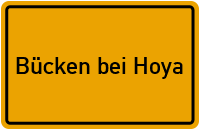 City Sign Bücken bei Hoya