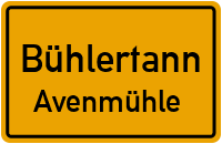 Straßenverzeichnis Bühlertann Avenmühle