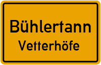 Straßenverzeichnis Bühlertann Vetterhöfe