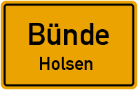 Straßenverzeichnis Bünde Holsen