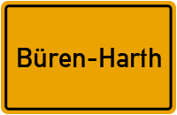 Ortsschild Büren-Harth