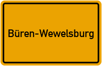 Ortsschild Büren-Wewelsburg
